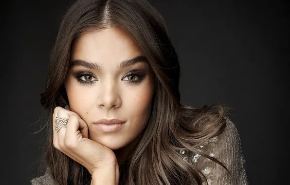 Look, girl, face, makeup, brunette, ring, singer, beauty