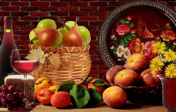 Picture background, wine, Wallpaper, glass, wallpaper, fruit, still life, background