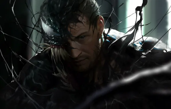 Art, two, Venom, Venom, symbiote, Eddie Brock