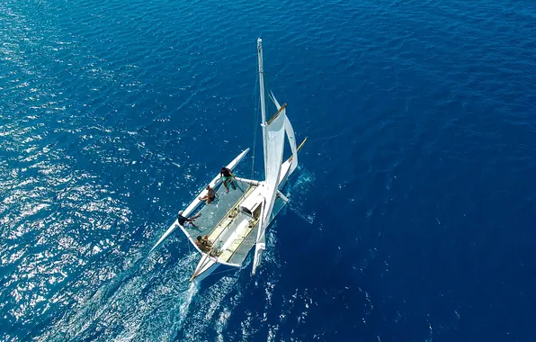 The way, movement, the ocean, the wind, ship, sail, team, journey