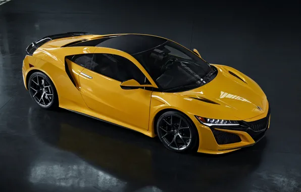 Picture yellow, coupe, shadow, Honda, Acura, NSX, 2020