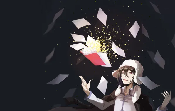 Picture book, guy, Bungou Stray Dogs, sheets of paper, Stray Dogs: A Literary Genius, Fyodor Dostoevsky, …