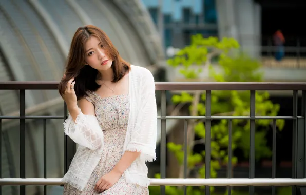 Girl, hair, Asian, cutie, bokeh, look