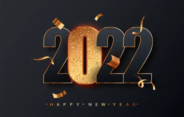 Figures, New year, the dark background, 2022