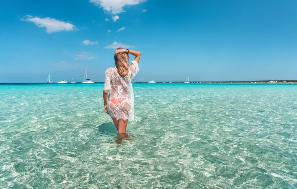 Picture ocean, water, back