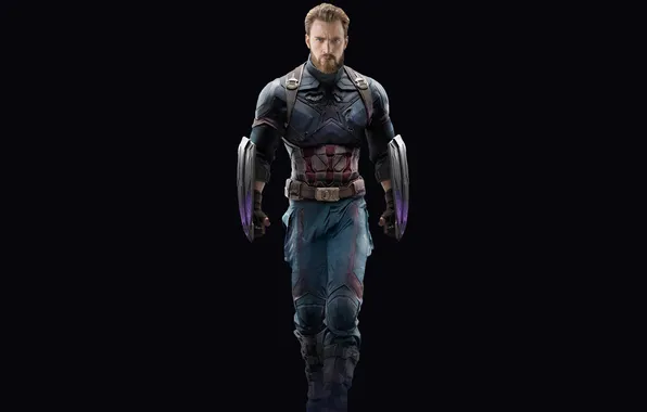Costume, black background, comic, Captain America, Chris Evans, MARVEL, Chris Evans, Steve Rogers