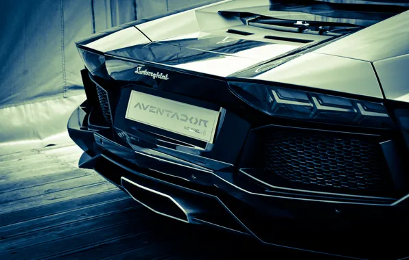 Lamborghini, black, ass, aventador, lp700-4, aventador, laborgini
