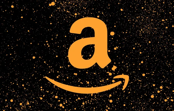 Background, logo, logo, black, orange, fon, amazon, Amazon