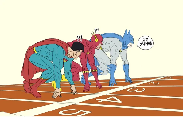 Picture Batman, race, Superman, Flash, The Flash, DC comics