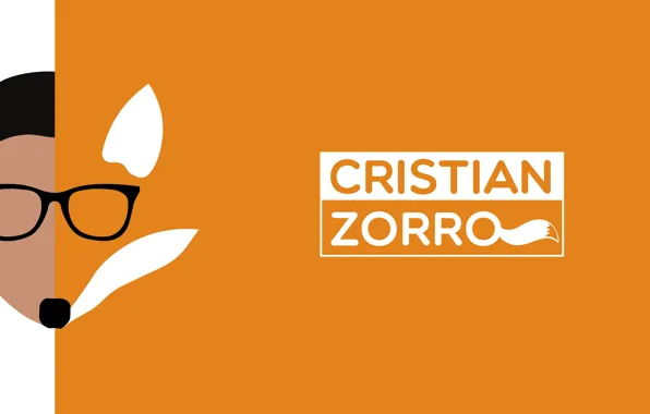 Fox, Adobe, fox, minimalism, design, awesome, orange, glasses