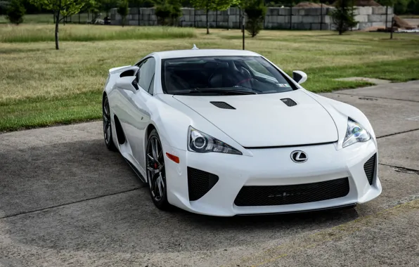 Picture car, Lexus, white, super, lfa