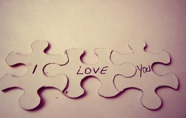 Picture BACKGROUND, TEXT, MACRO, LOVE, PUZZLES, I LOVE YOU