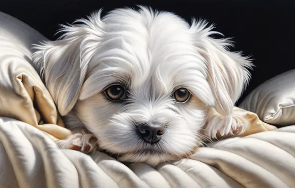 Art, fabric, dog