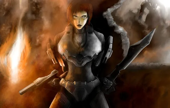 Look, girl, weapons, shelter, armor, halo 4, female spartans