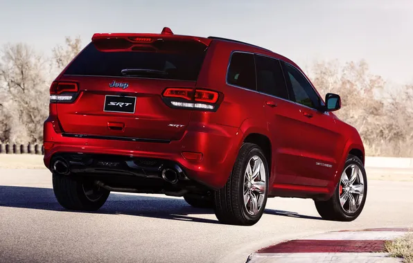 Picture red, SUV, back, SRT, Jeep, Grand Cherokee