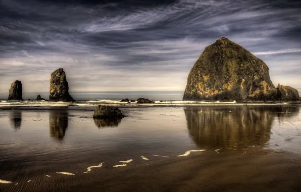 Sea, landscape, nature, rocks