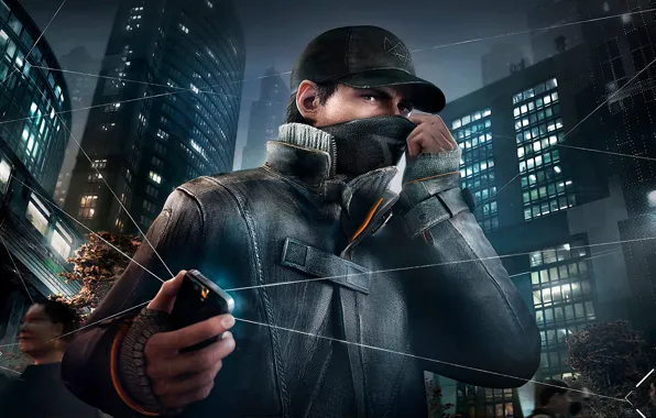 Picture phone, iphone, Phone, ubisoft, Watch Dogs, Aiden Pearce, Watchdogs