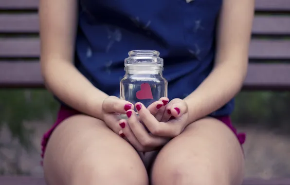 Picture feet, heart, hands, Bank