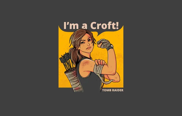 Lara croft, tomb raider, long hair, minimalism, fist, arrows, tank, watches