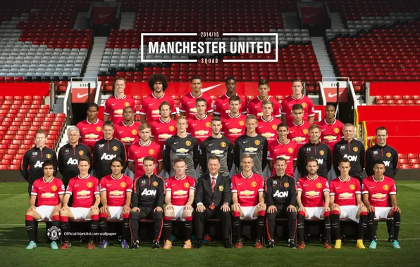 Picture Old Trafford, MUFC, 2014/2015, Manchester united squad