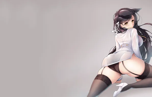 Girl, sexy, lingerie, ass, pantsu, panties, thighhighs, long hair