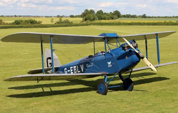 Picture double, biplane, De Havilland, DH.60 Moth