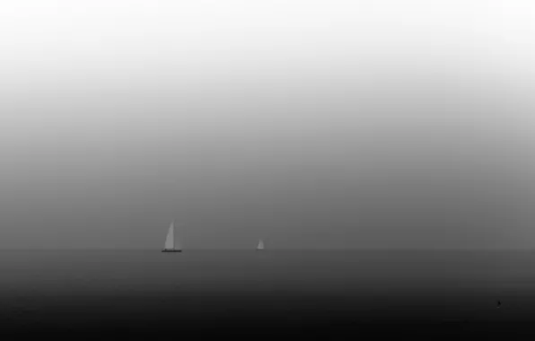 Picture sea, night, boats