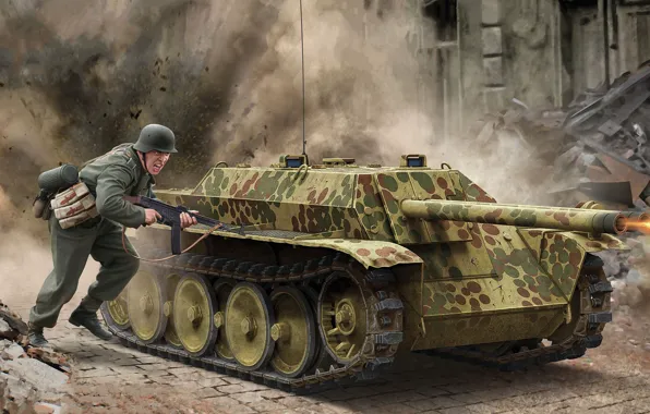 Germany, sau, the Wehrmacht, self-propelled gun, Tank fighter, Valery Petelin, Slide, Small Panzer Jager