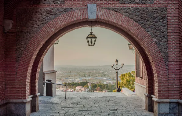 Picture home, lights, arch