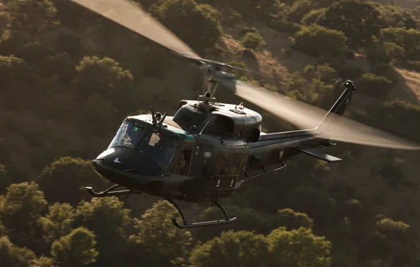 Picture twin-engine, multi-purpose helicopter, Bell 212