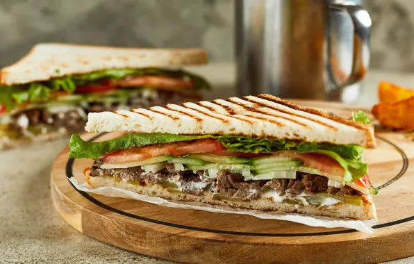 Food, sandwich, appetizer, cutting Board
