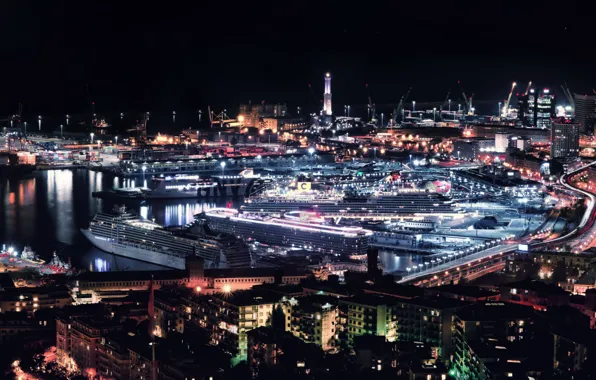 The city, port, Genova