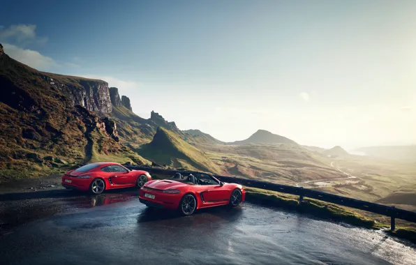 Porsche, Cayman, Boxster, 718, 2019, Boxster T, Cayman T