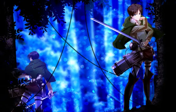 Anime, art, Shingeki no Kyojin, Attack of the titans, The invasion of the giants