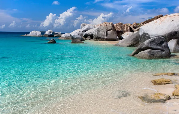 Sea, water, stones, photo, the ocean, landscapes