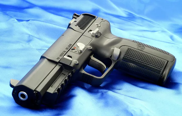 Picture black, blue, Weapons, _FN Herstal Pistol