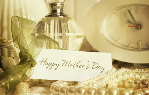Watch, perfume, pearl, congratulations, Mother's day