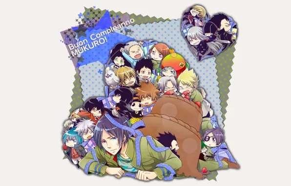 Children, gift, tape, Rakudo Mukuro, Katekyo Hitman reborn, Teacher mafia Reborn