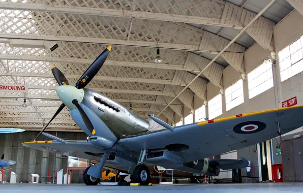 The plane, Museum, British, single-seat fighter, Spitfire LF.IXB
