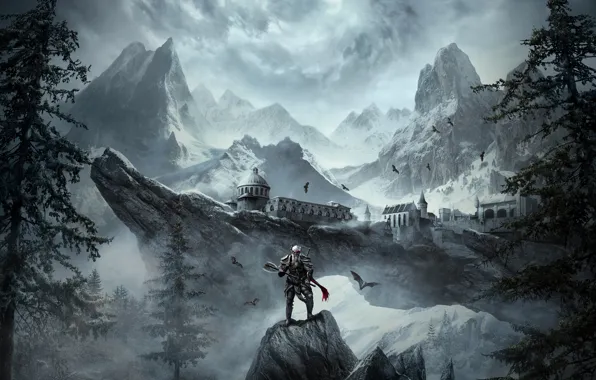 Picture landscape, nature, warrior, The Elder Scrolls Online