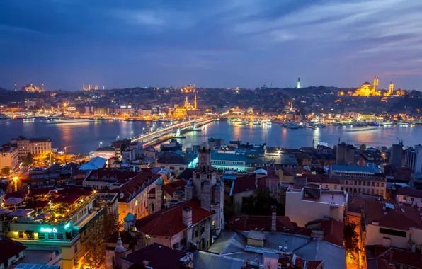 Picture the city, building, home, the evening, panorama, Istanbul, Turkey, Turkey