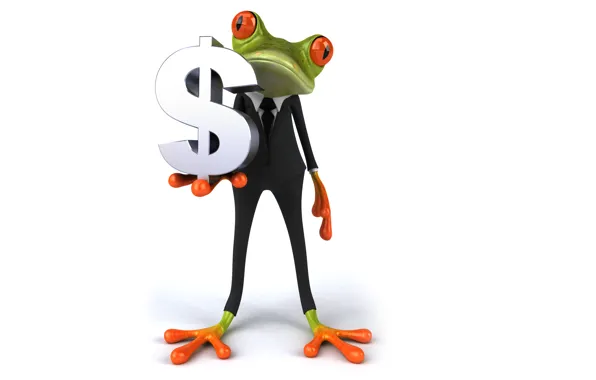 Graphics, frog, dollar, costume, business, free frog
