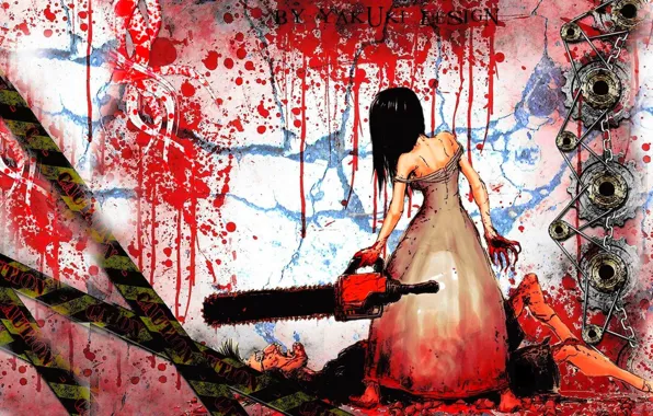 Blood, the victim, monster, spot, chain, killer, madness, art