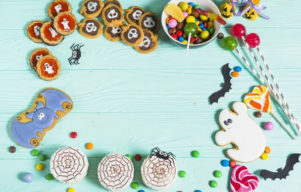 Background, cookies, Holiday, cakes, caramel, Lollipops