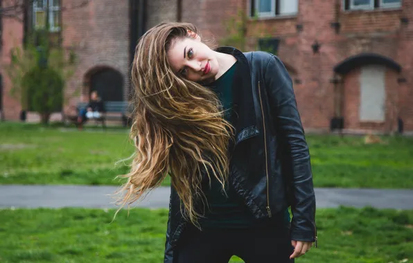 Look, girl, face, mood, hair, jacket