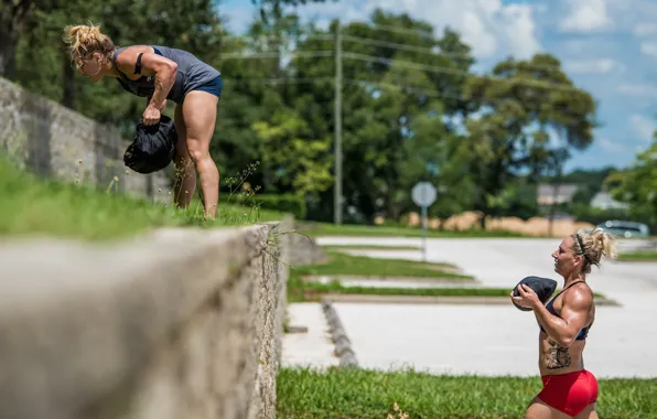 Picture girls, tattoos, fitness, crossfit