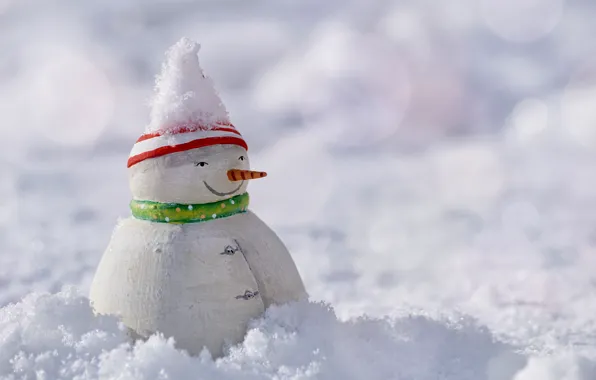Picture winter, snow, nature, holiday, toy, new year, Christmas, the snow