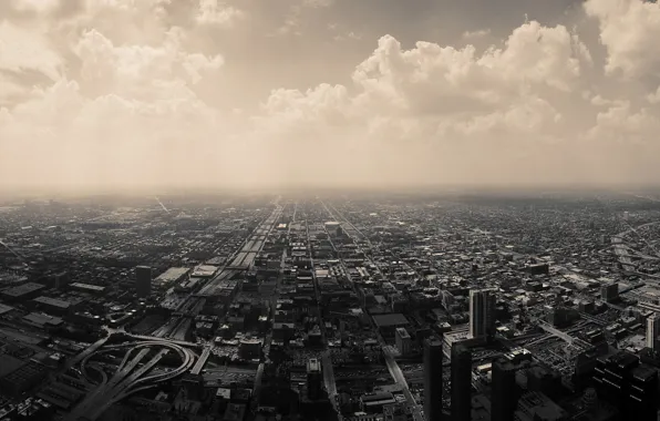 The city, road, the view from the top, new York, headingwest