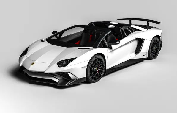 Auto, Lamborghini, White, Machine, Car, Render, Supercar, Aventador
