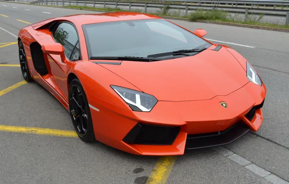 Picture lamborghini, road, lp700-4, aventador